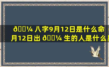 🐼 八字9月12日是什么命（9月12日出 🐼 生的人是什么星座）